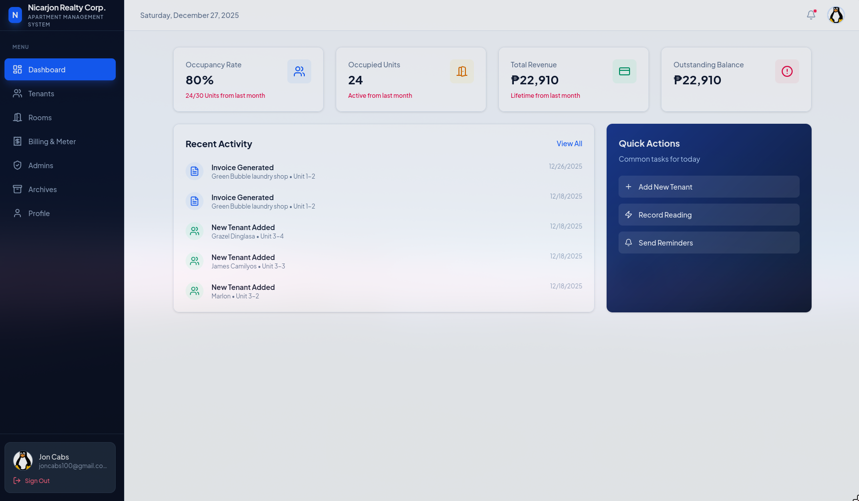 Rental Management System